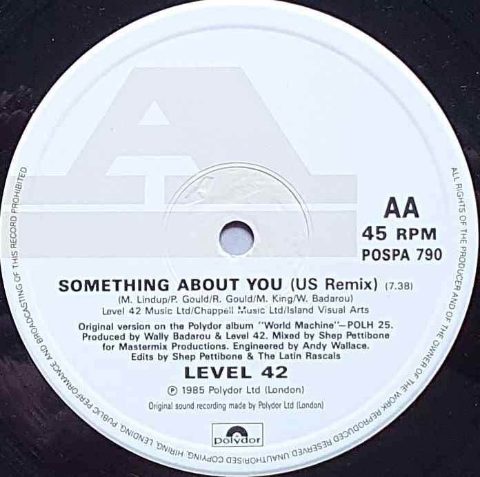 POSPA 790 Lessons in love Level 42 Label